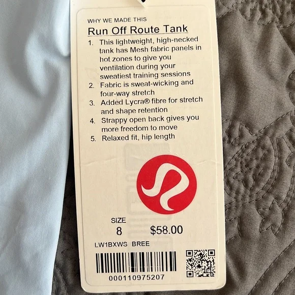 Lululemon Run Off Route tank NWT 8 light blue - Picture 2 of 8